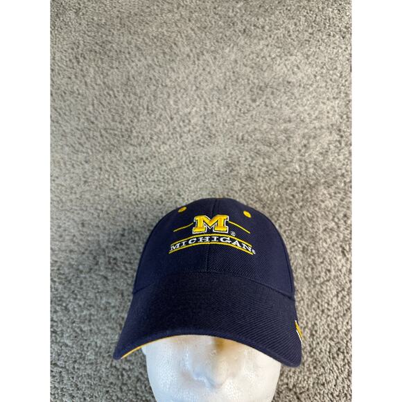 Michigan Wolverines Hat Mens S/M Blue Yellow Fitted The Game Baseball Cap - Picture 1 of 10